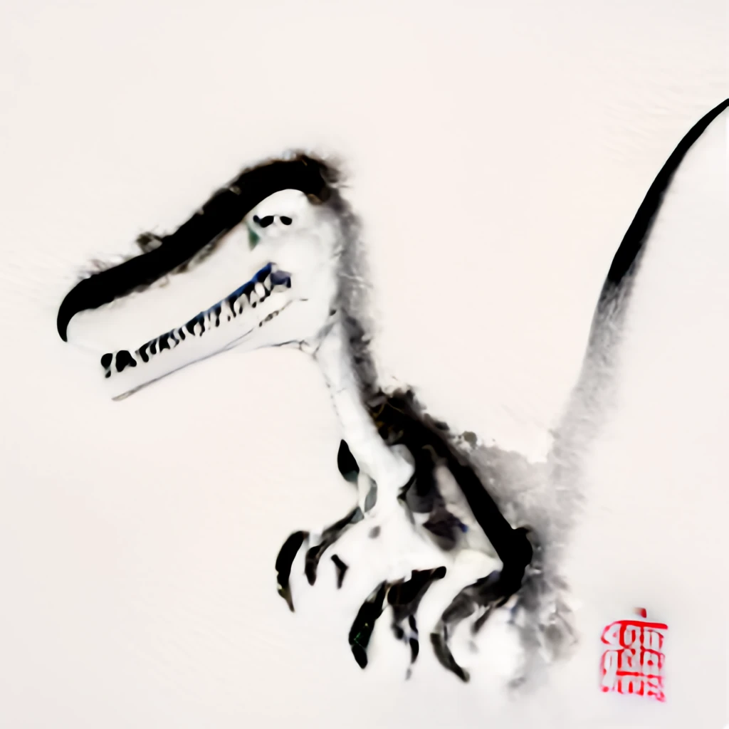 velociraptor drawn by DALL&bull;E mini