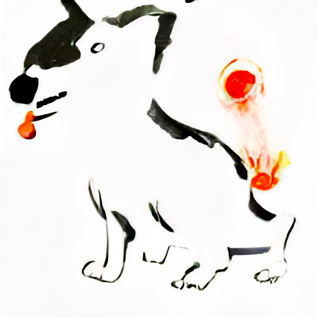fire dog drawn by DALL&bull;E mini